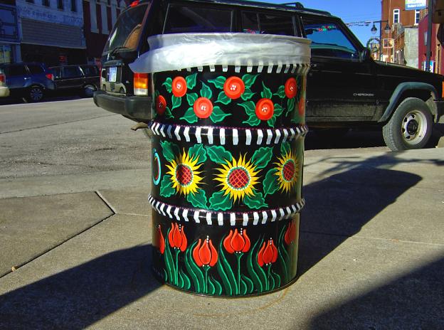 Artistic Trash Can