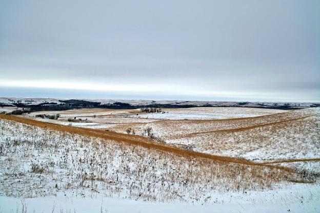 Snow Dusting in the Flint Hills